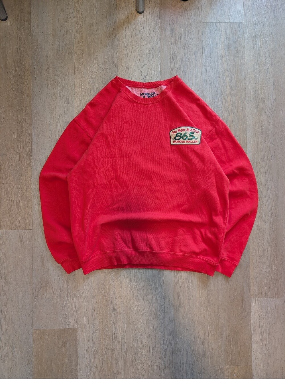 Morgan Wallen One Night At A Time 865 Tour Sweatshirt Red Country Casual Mens L